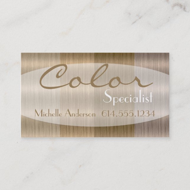 Shades of Blonde 3 Hair Colour Style Business Card (Front)