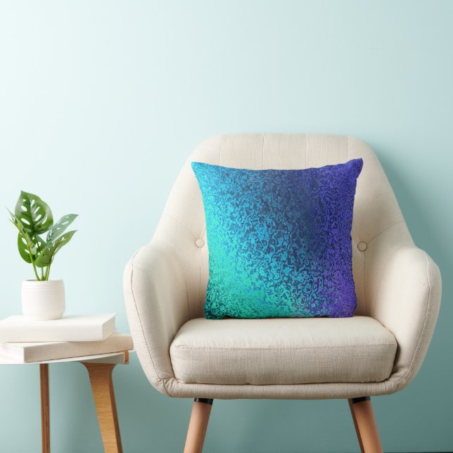 Shades of Blue Abstract Pattern Cushion (Chair)