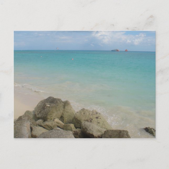 Shades of blue and white sand... postcard (Front)