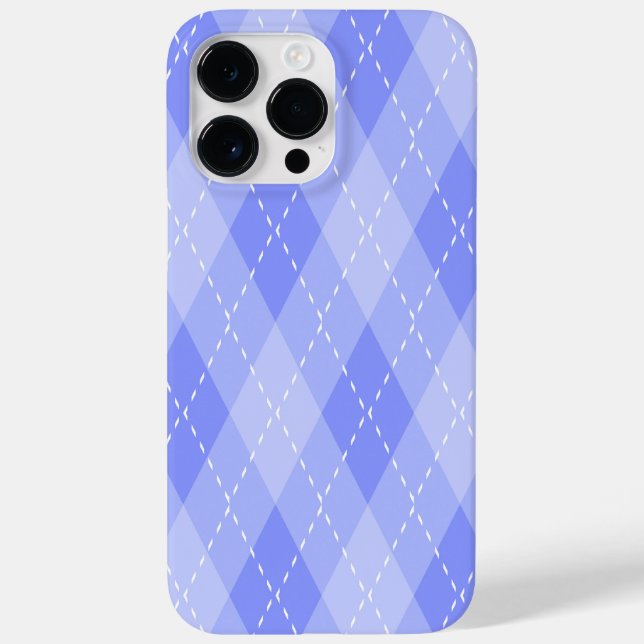 SHADES OF BLUE ARGYLE DIAMOND PATTERNS Case-Mate iPhone CASE (Back)