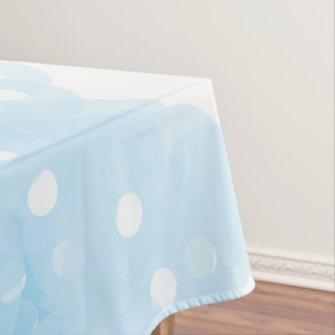 Shades of Blue Bubbles Abstract Pattern Tablecloth
