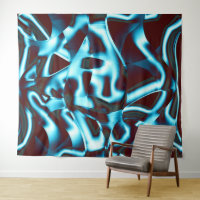 Shades of blue cyan on abstract tapes up dark red
