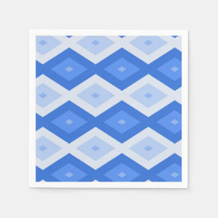 Shades of blue diamond pattern napkin