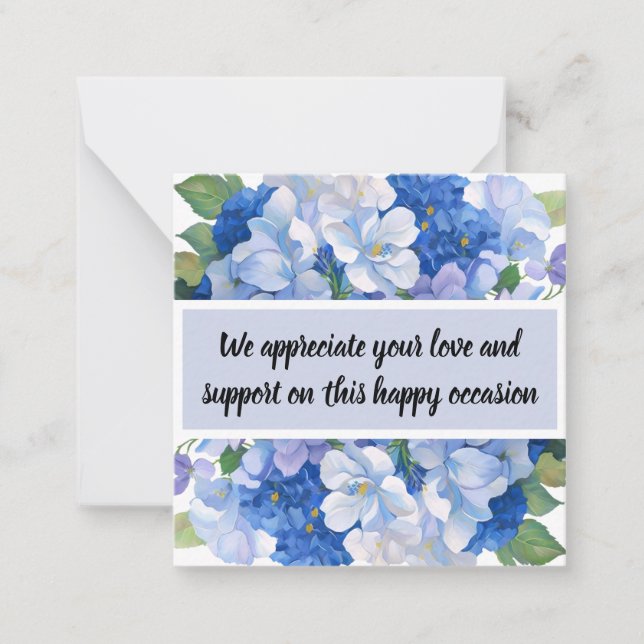 Shades of Blue Florals Card (Front)