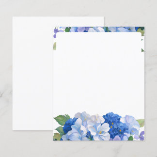 Shades of Blue Florals Letterhead