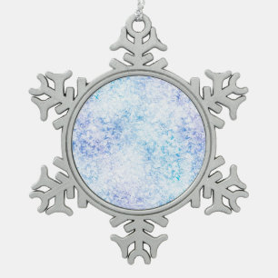 Shades of blue frost pewter ornament