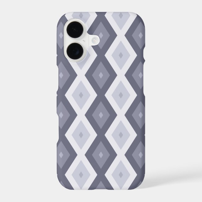 Shades of blue grey diamond pattern (Back)