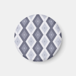 Shades of blue grey diamond pattern magnet