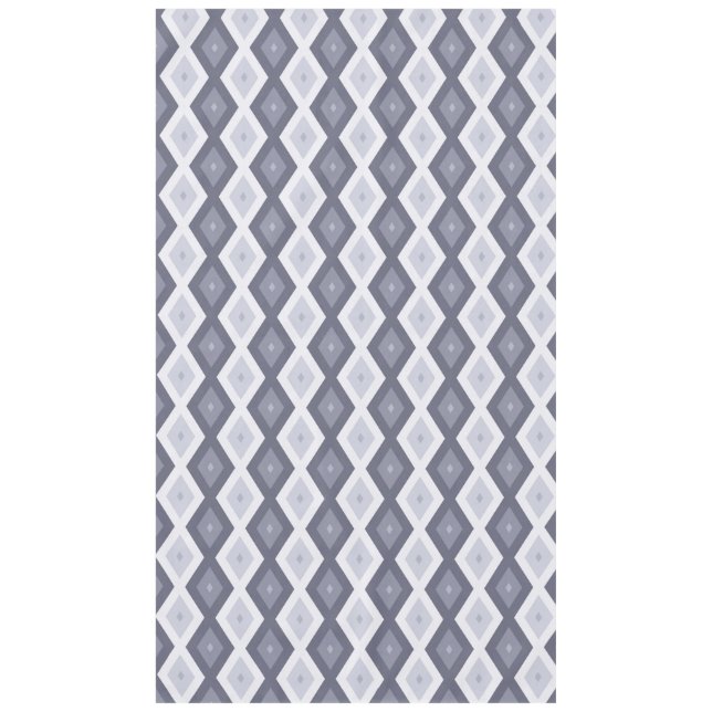 Shades of blue grey diamond pattern tablecloth (Front)