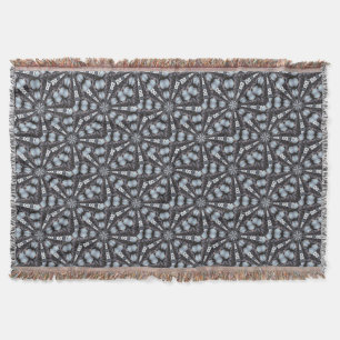 Shades of Blue Kaleidoscope Throw Blanket