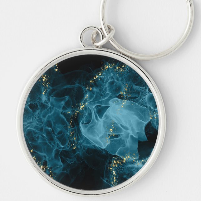 Shades of Blue Key Ring (Front)