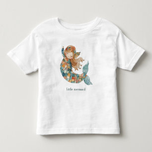 Shades of Blue little mermaid Toddler T-Shirt