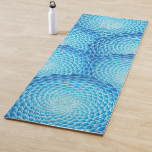 Shades of Blue Mandala Pattern Yoga Mat