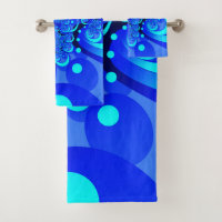 Shades of Blue Modern Abstract Fractal Art