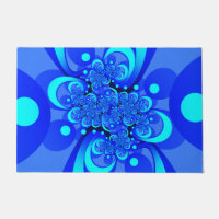 Shades of Blue Modern Abstract Fractal Art