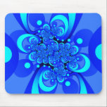 Shades of Blue Modern Abstract Fractal Art Mouse Mat<br><div class="desc">Modern, abstract and striking Fractal Art with shades of blue.
Design for your mouse pad and more.</div>