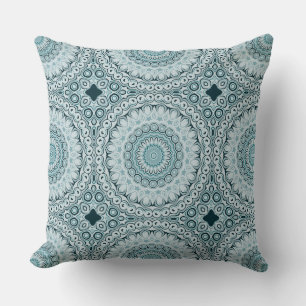 Shades of Blue Nautical Mandala Design Cushion