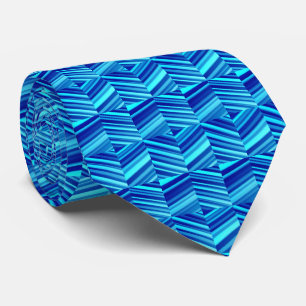 Shades of Blue Pattern Tie