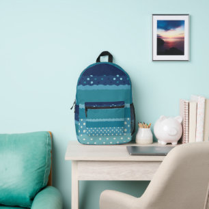 Shades of Blue Polka Dots Backpack
