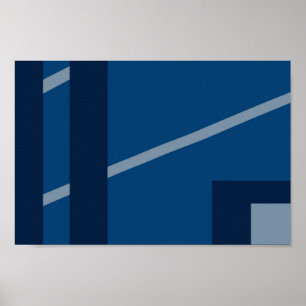 Shades of blue Print, Value Poster Paper (Matte)