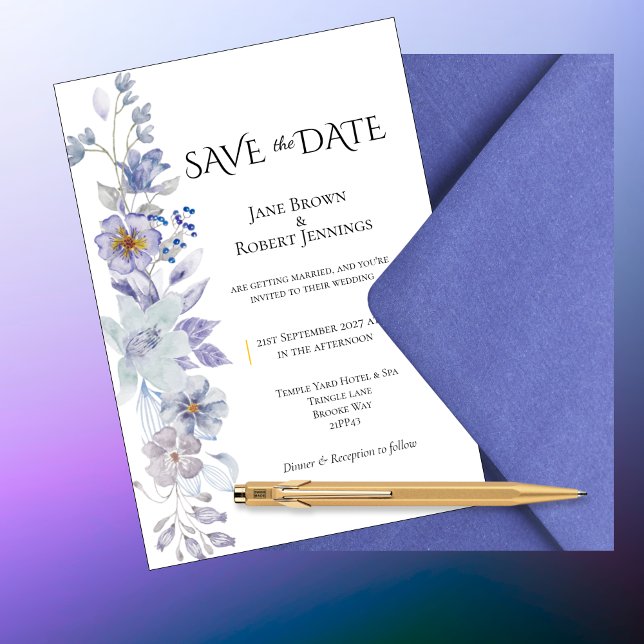 Shades of Blue, Save the Date, Wedding Invitation (Creator Uploaded)
