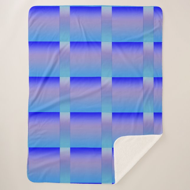 Shades of Blue Sherpa Blanket (Front)