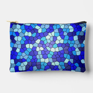 Shades of Blue Stained Glass by Shirley Taylor Accessory Pouch