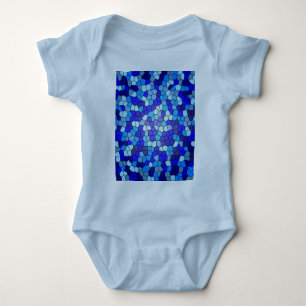 Shades Of Blue Stained Glass by Shirley Taylor Baby Bodysuit