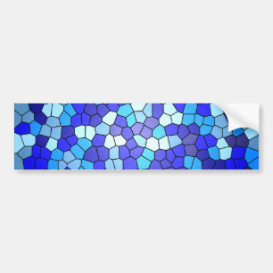 Shades Of Blue Stained Glass by Shirley Taylor Bumper Sticker