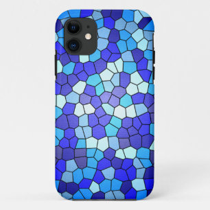 Shades Of Blue Stained Glass by Shirley Taylor iPhone 11 Case
