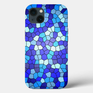 Shades of Blue Stained Glass by Shirley Taylor iPhone 13 Case