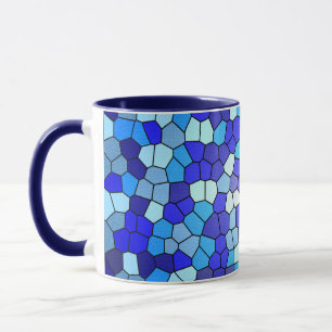 Shades of Blue Stained Glass by Shirley Taylor Mug