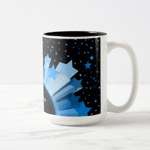 Shades Of Blue Starburst Mug