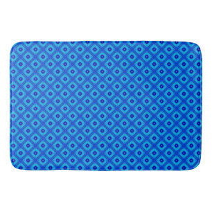 Shades of Blue Tile Bath Mat