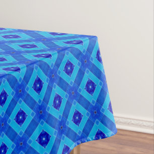 Shades of Blue Tile Tablecloth