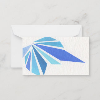 Shades of Blue Triangles Card