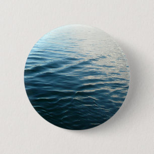 Shades of Blue Water Abstract Nature Photography 6 Cm Round Badge