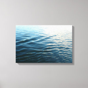 Shades of Blue Water Abstract Nature Photography Canvas Print