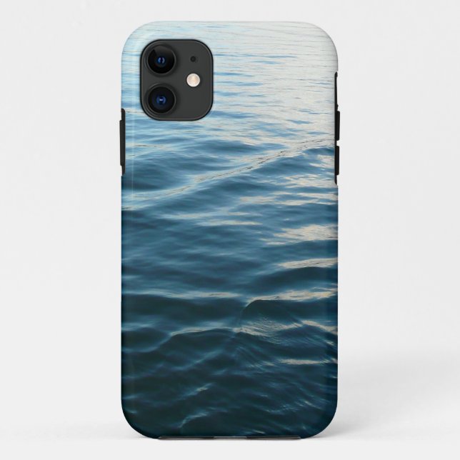 Shades of Blue Water Abstract Nature Photography Case-Mate iPhone Case (Back)