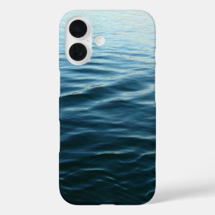 Shades of Blue Water Abstract Nature Photography iPhone 16 Case