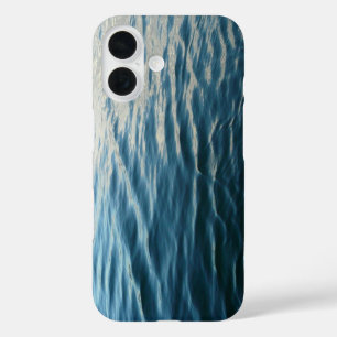 Shades of Blue Water Abstract Nature Photography iPhone 16 Case