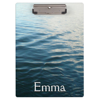 Shades of Blue Water Abstract Nature Photography Clipboard
