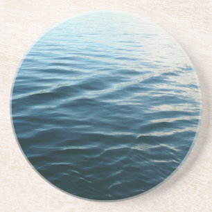Shades of Blue Water Abstract Nature Photography Coaster