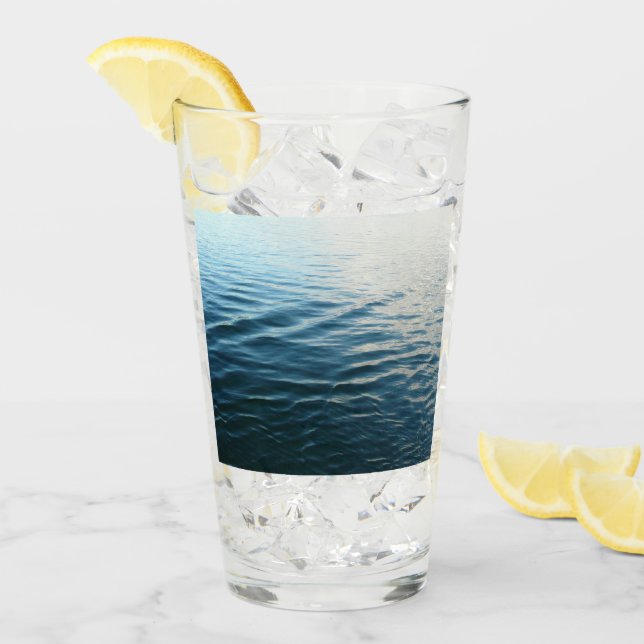 Shades of Blue Water Abstract Nature Photography Glass (Front Ice)