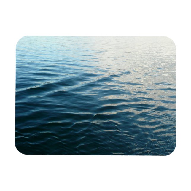 Shades of Blue Water Abstract Nature Photography Magnet (Horizontal)