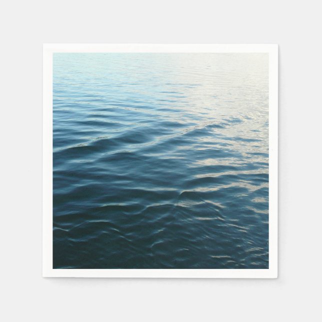 Shades of Blue Water Abstract Nature Photography Napkin (Front)
