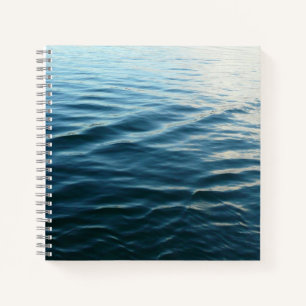 Shades of Blue Water Abstract Nature Photography Notebook