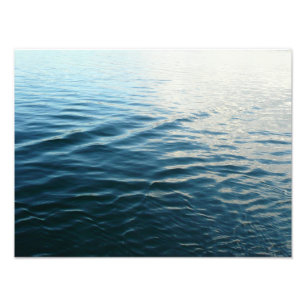 Shades of Blue Water Abstract Nature Photography Photo Print