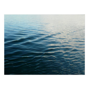 Shades of Blue Water Abstract Nature Photography Poster