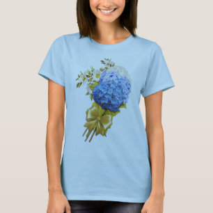 Shades of Blue Watercolor Hydrangeas T-Shirt